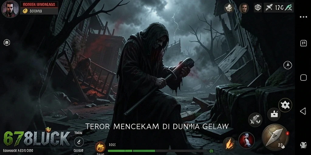 Tangkapan layar menampilkan momen mencekam dari gameplay 678LUCK.