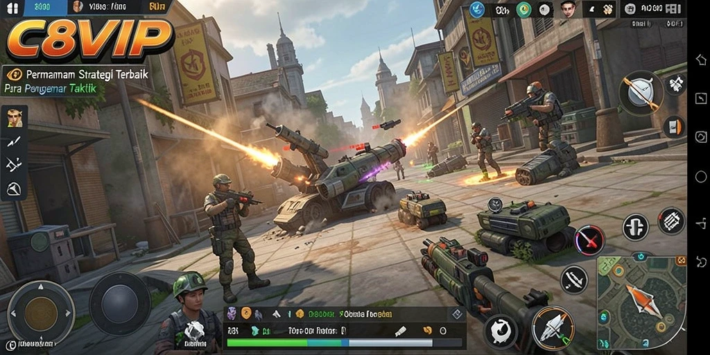 Tampilan gameplay C8VIP yang mendebarkan dan penuh taktik.