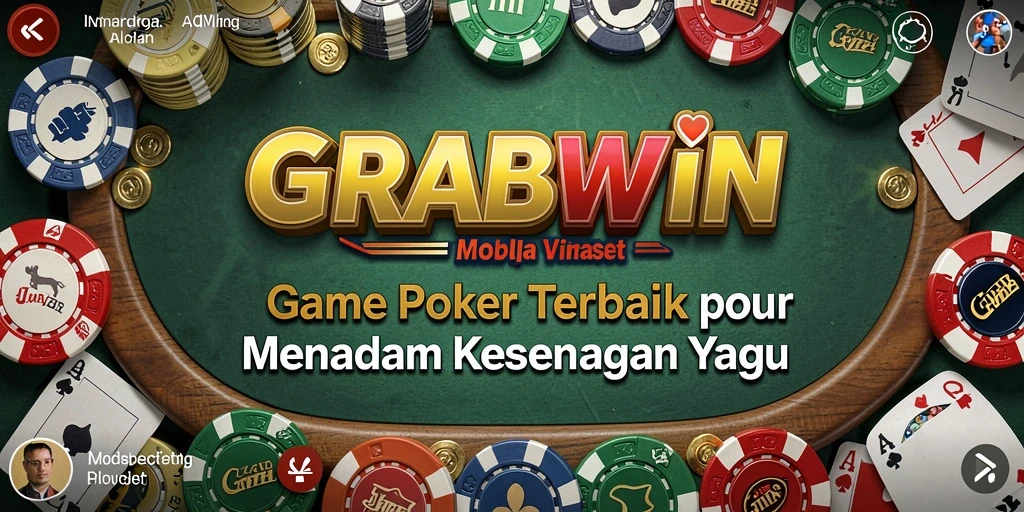 Screenshot gameplay seru di GRABWIN menunjukkan aksi poker yang mendebarkan.