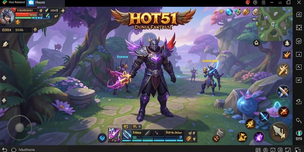 Tangkapan layar menunjukkan pemain bertarung melawan monster besar dalam gameplay MMORPG.