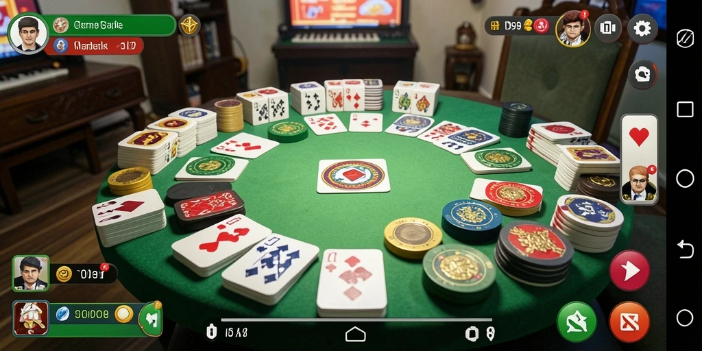 Tangkapan layar gameplay ID098 menampilkan suasana seru permainan Gaple.