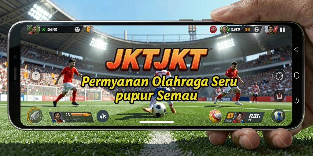 Gameplay JKTJKT menampilkan aksi olahraga yang mendebarkan.