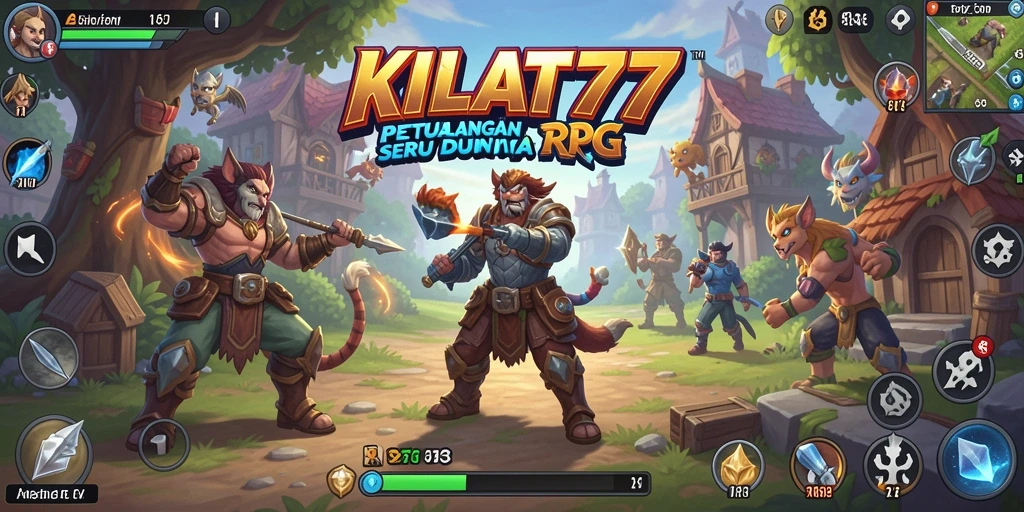 Screenshot dari gameplay mendebarkan KILAT77 dalam dunia RPG.