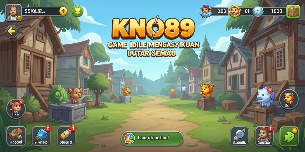 Screenshot gameplay KNO89 menampilkan elemen Idle yang menarik.