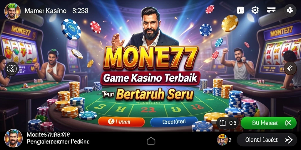 Tampilan menarik dari gameplay Kasino dalam MONTE77.