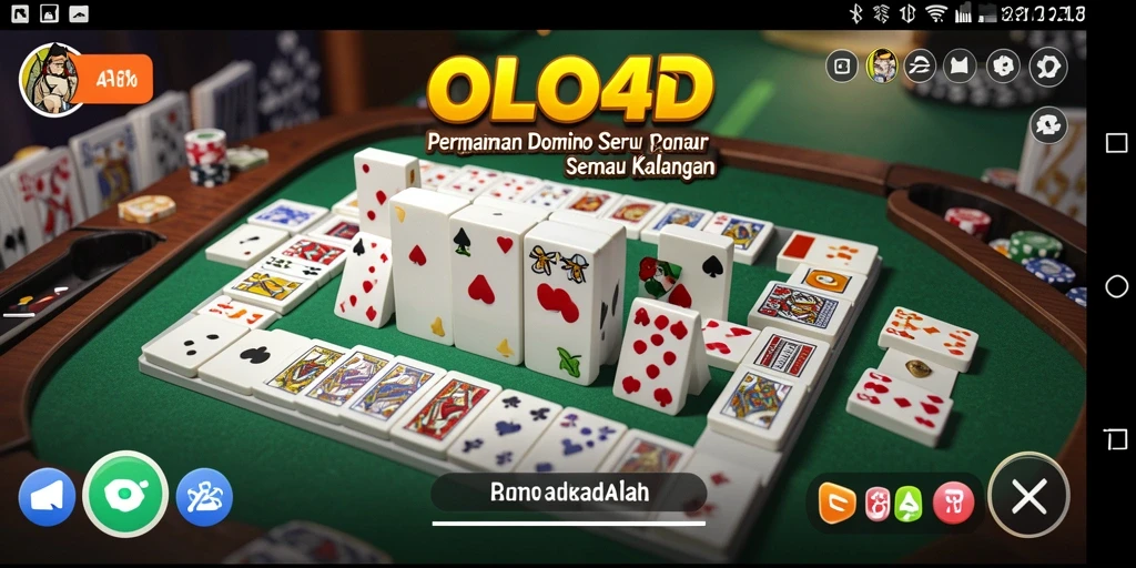 Tampilan gameplay Domino yang seru dan interaktif dalam OLLO4D.
