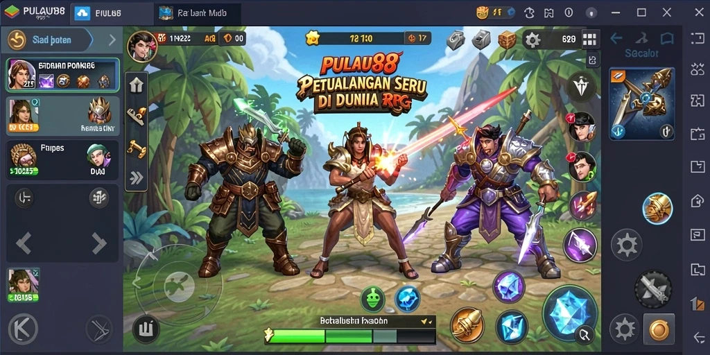 Tampilan gameplay RPG yang memukau dari PULAU88.