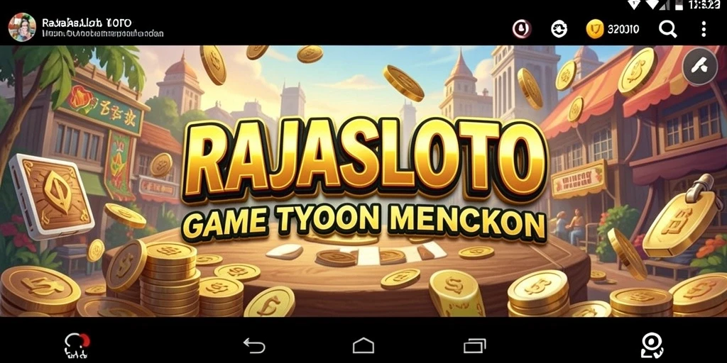 Tangkapan layar gameplay RAJASLOTO menampilkan keasyikan mengelola bisnis Tycoon.