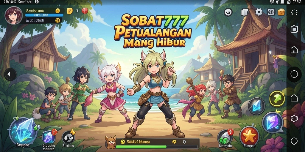 Tampilan menakjubkan dari gameplay dalam SOBAT777 yang penuh aksi dan karakter anime.