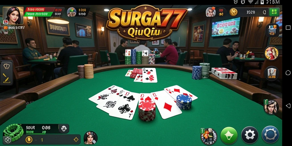 Tampilan menarik dari gameplay QiuQiu SURGA77.